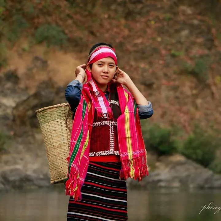 Letu Girl with her Bamboo Made Basket