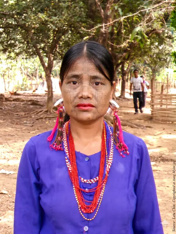 A Letu Woman with Traditional Facial Tattoo